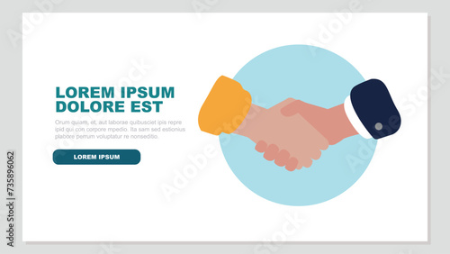 Vektor-Illustration eines Händedrucks von Geschäftspartnern - Stock Graphics