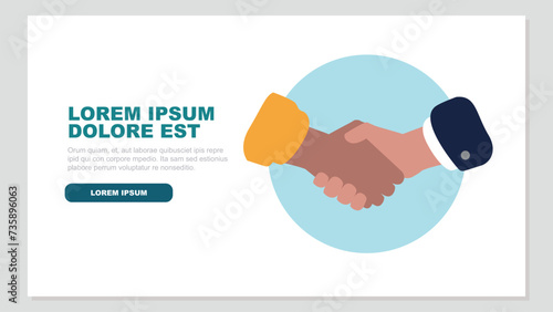 Vektor-Illustration eines Händedrucks von Geschäftspartnern - Stock Graphics
