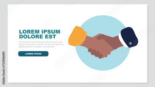 Vektor-Illustration eines Händedrucks von Geschäftspartnern - Stock Graphics