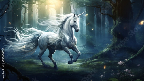 A mystical and graceful unicorn © Cybonad
