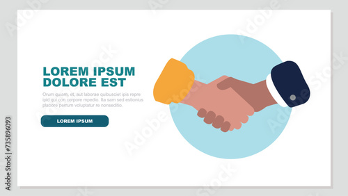 Vektor-Illustration eines Händedrucks von Geschäftspartnern - Stock Graphics