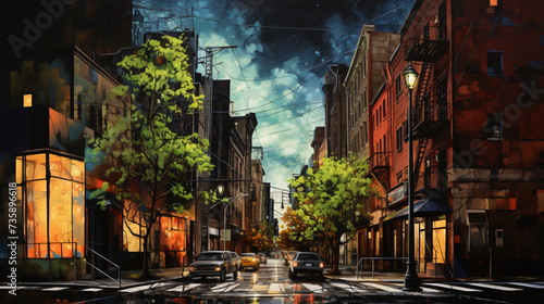 A painting of a city © Cybonad