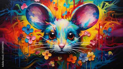 A painting of a mouse © Cybonad