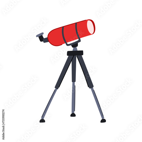 space telescope cartoon vector illustration