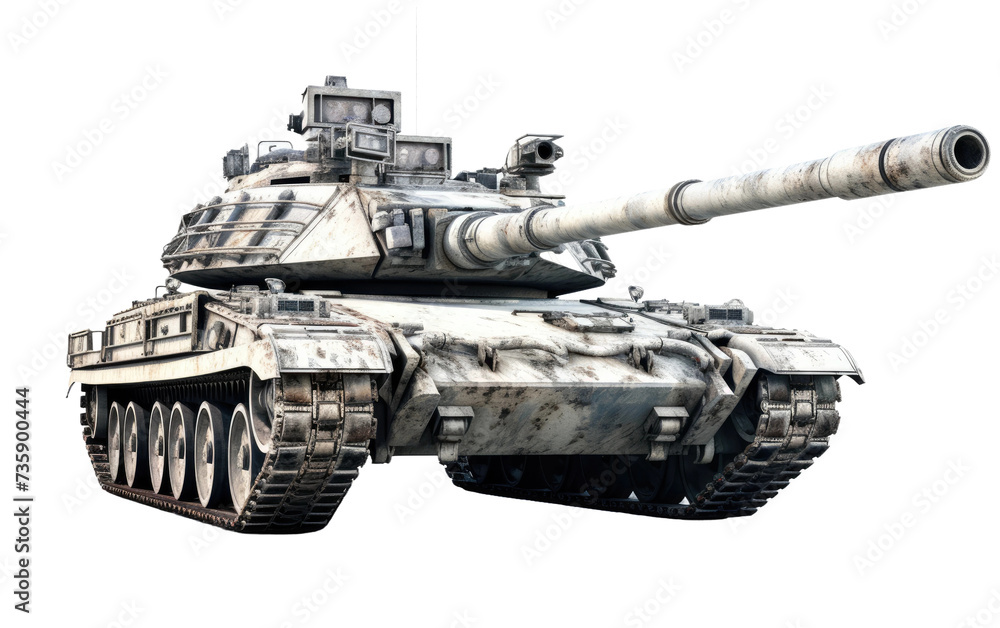 Drawing of a Tank. An accurate representation of a tank illustrated on a plain Transparent background.