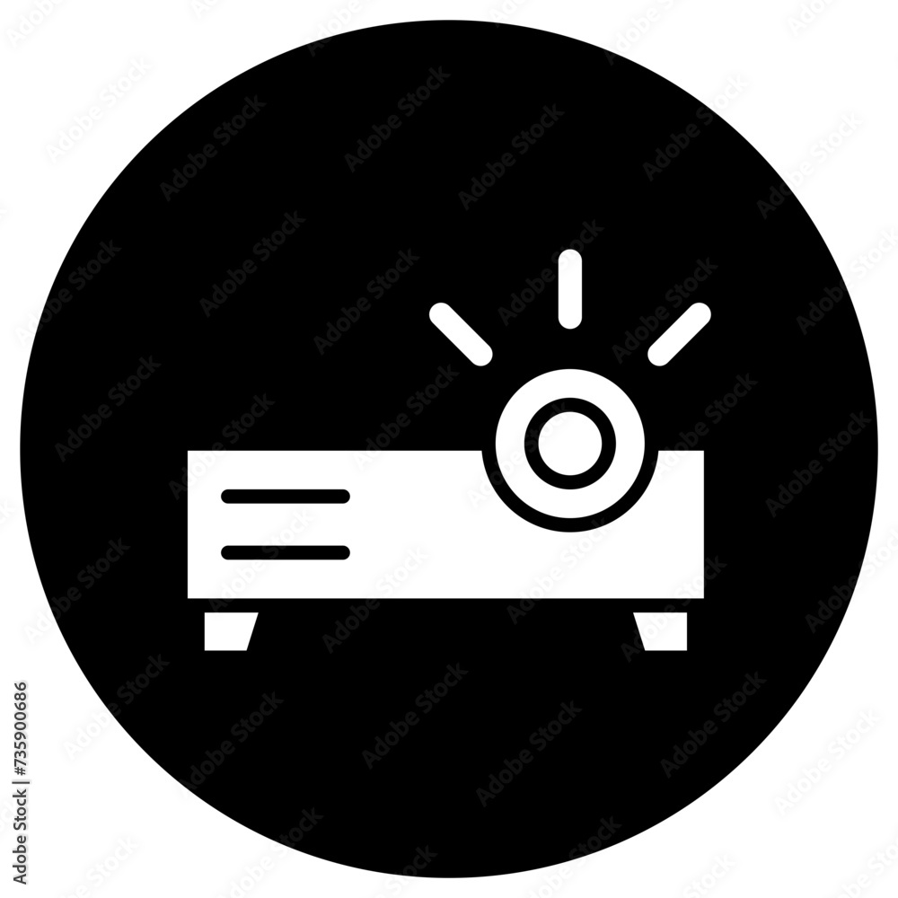 Projector Vector Icon Design Illustration Projector Vector Icon Design Illustration