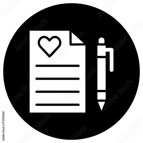 Wedding contract Vector Icon Design Illustration