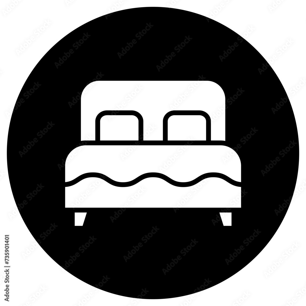 Double bed Vector Icon Design Illustration Double bed Vector Icon Design Illustration