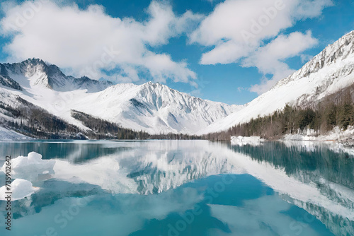lake in the winter © Sansern