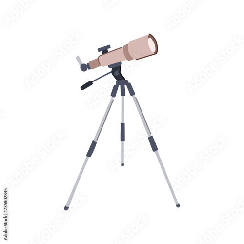kid telescope cartoon vector illustration