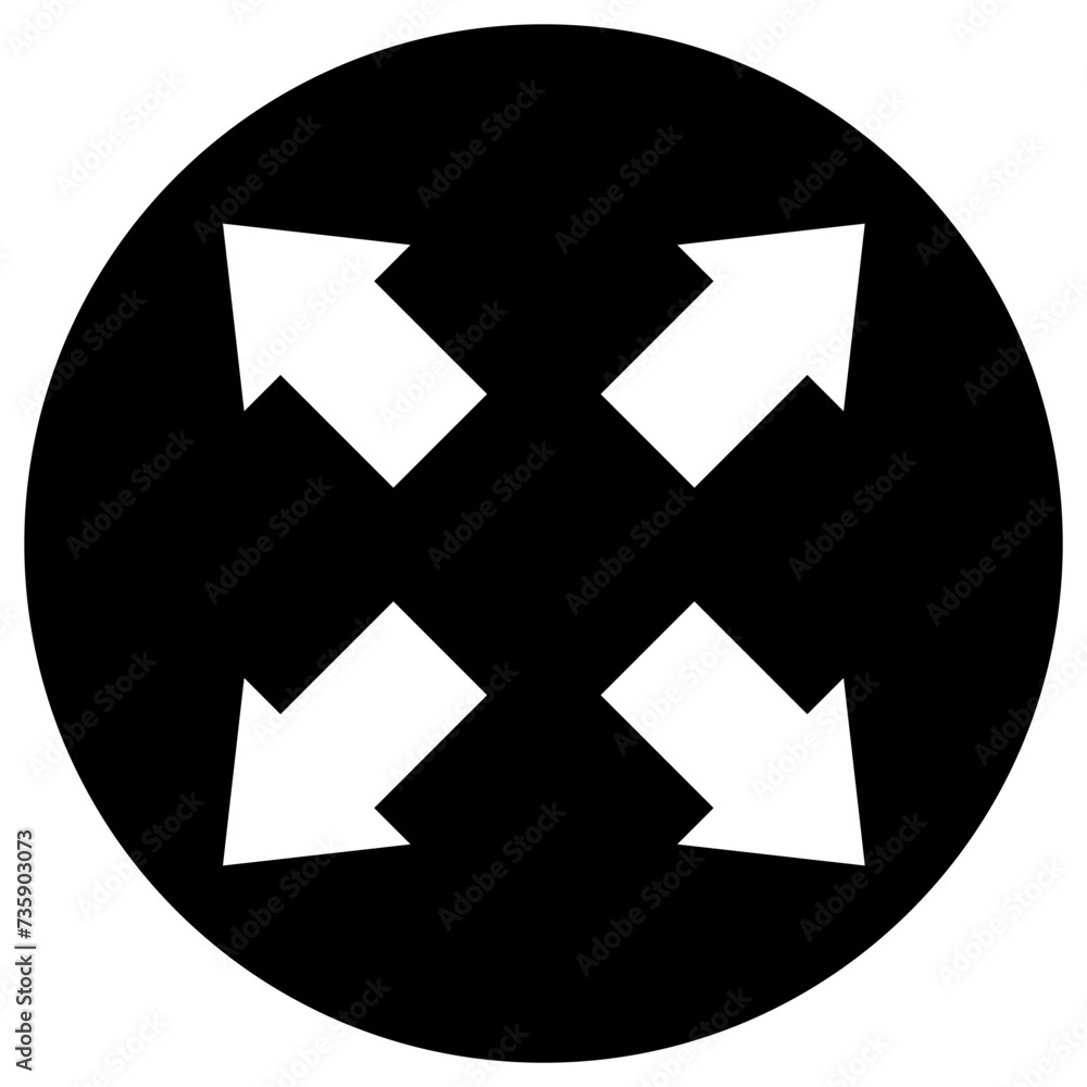 Expand Vector Icon Design Illustration Expand Vector Icon Design Illustration