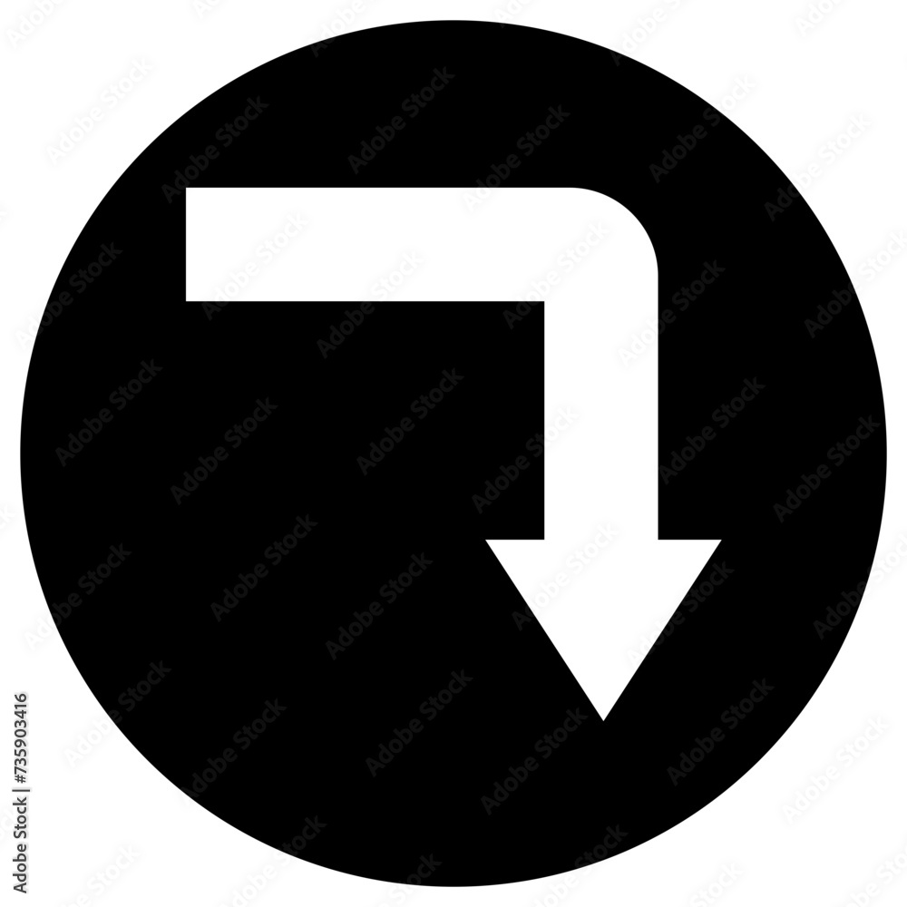 Turn Down Vector Icon Design Illustration Turn Down Vector Icon Design Illustration