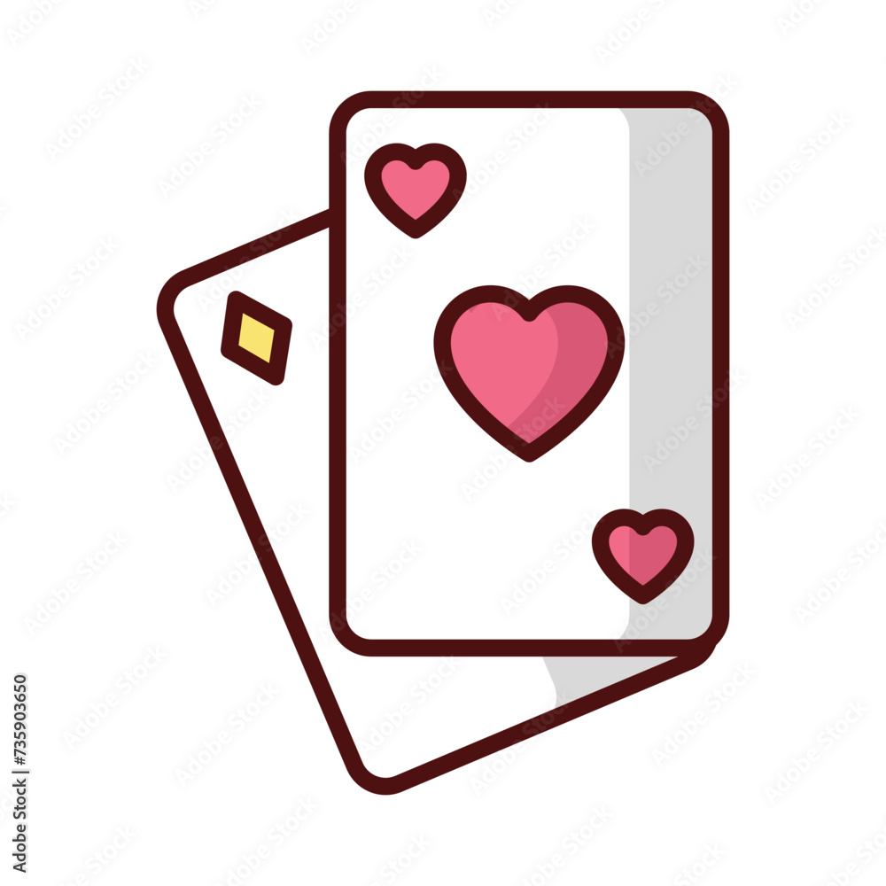 Playing Cards Icon vector. Stock illustration. Playing Cards Icon vector. Stock illustration.