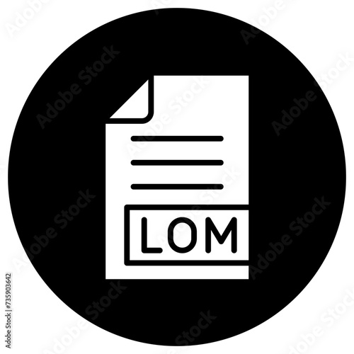 LOM Vector Icon Design Illustration