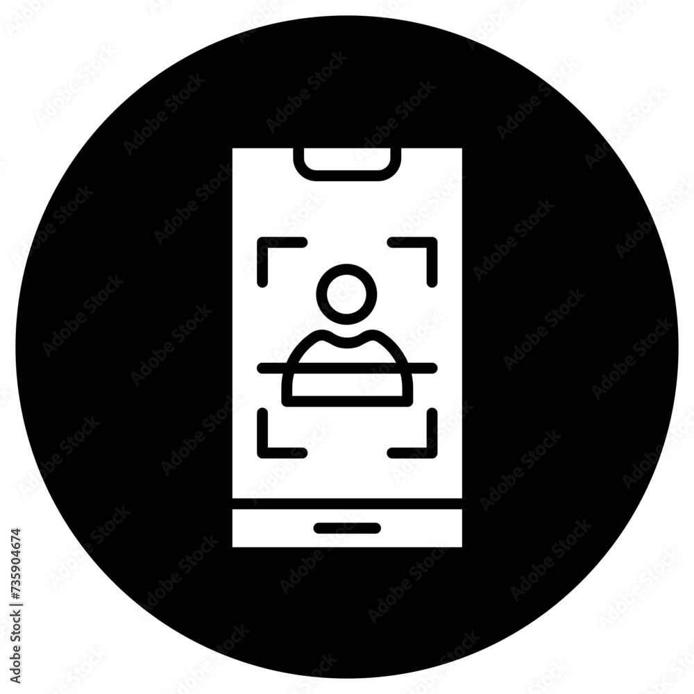 Face Scan Vector Icon Design Illustration Face Scan Vector Icon Design Illustration