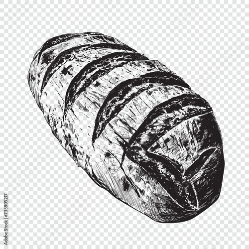 Bread. Hand drawn engraving style vector illustrations.