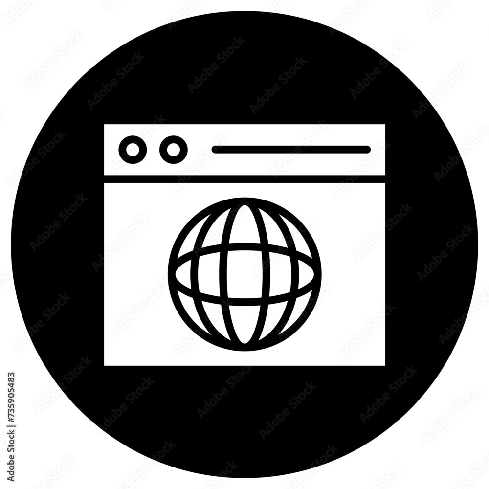 Browser Vector Icon Design Illustration Browser Vector Icon Design Illustration