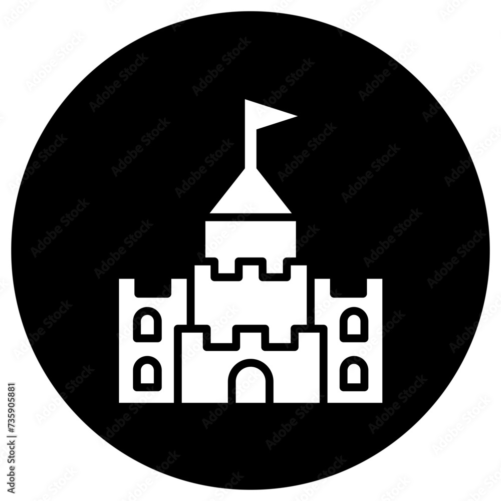 Sand castle Vector Icon Design Illustration