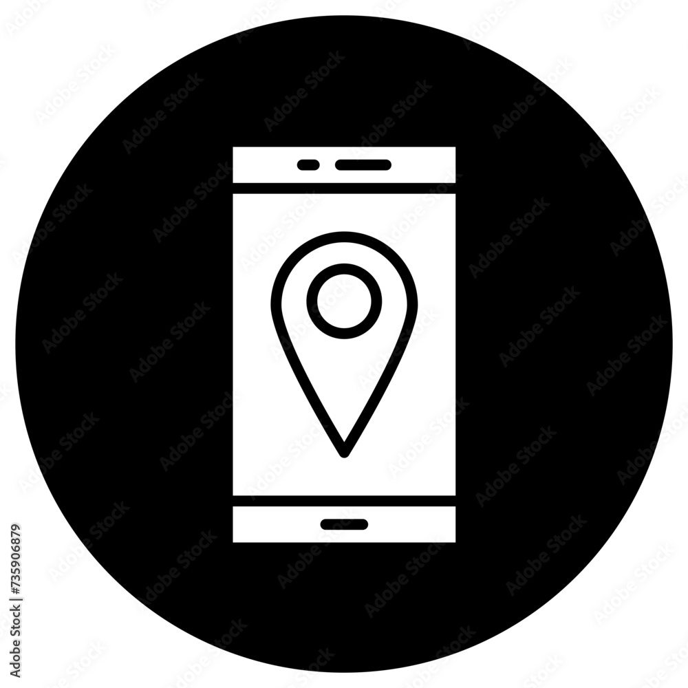Mobile location Vector Icon Design Illustration Mobile location Vector Icon Design Illustration