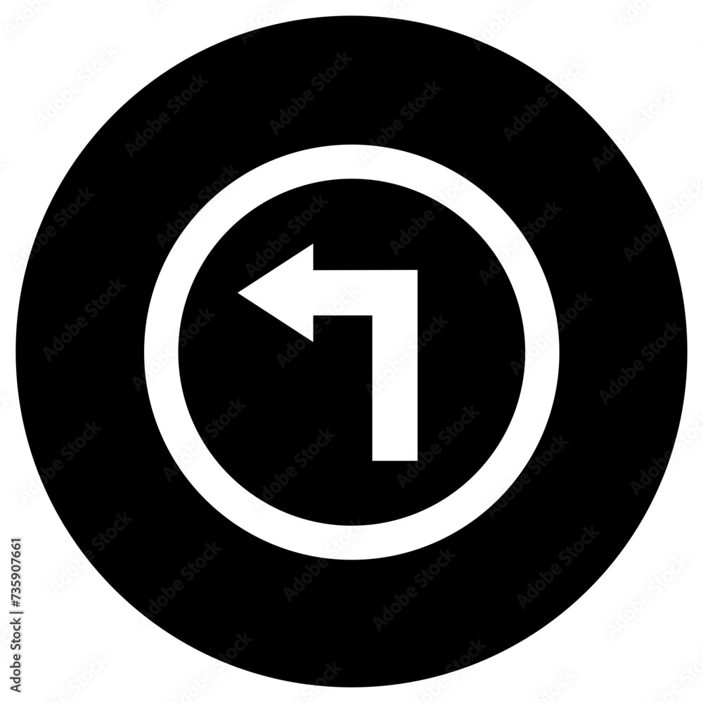 Left way Vector Icon Design Illustration Left way Vector Icon Design Illustration