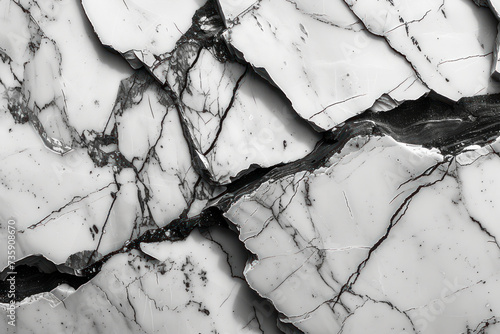 Black and White Photo of Marble