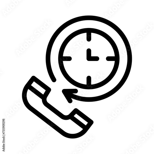 24 hours support line icon illustration vector graphic. Simple element illustration vector graphic, suitable for app, websites, and presentations isolated on white background