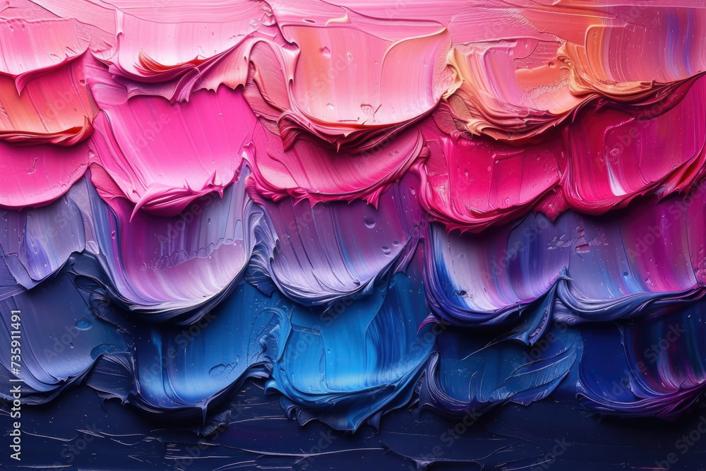 Close Up of a Colorful Painted Canvas Close Up of a Colorful Painted Canvas