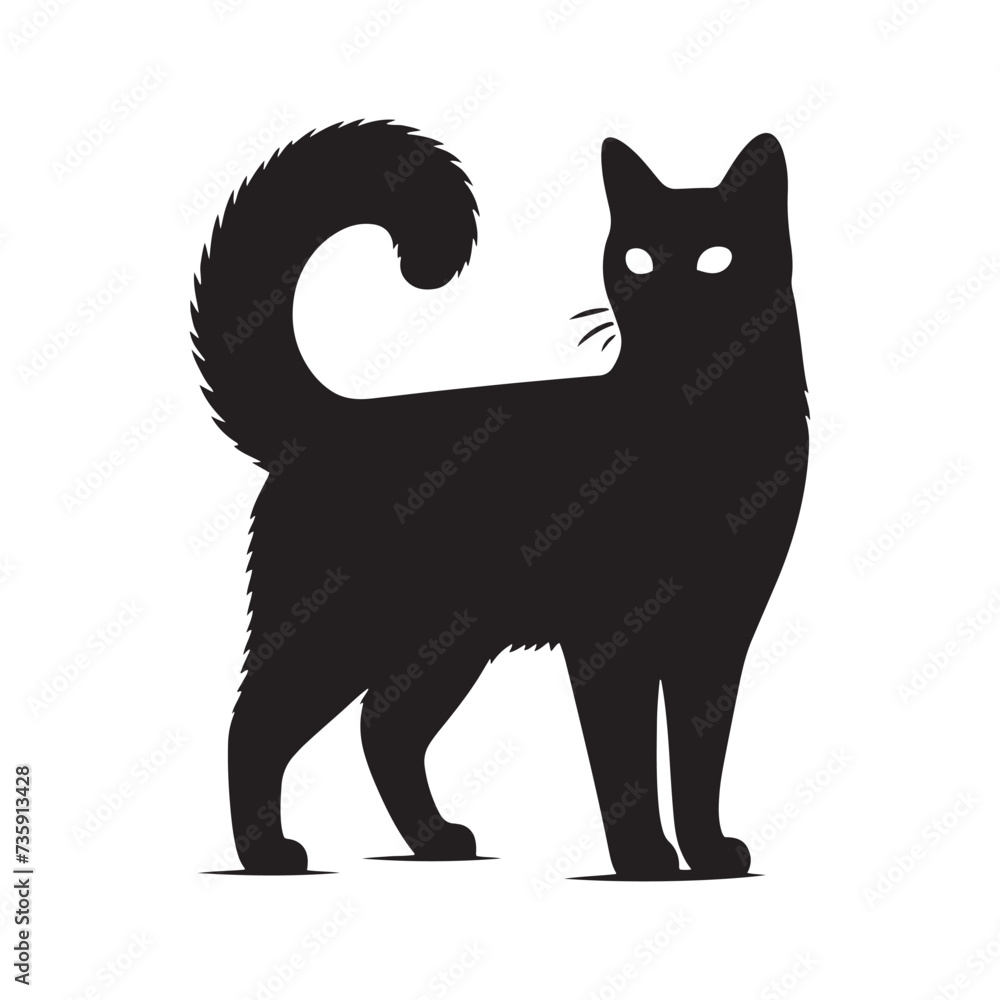 Minimallist Cat Silhouette in striking and elegent design-Minimalist vector cat silhouette Minimallist Cat Silhouette in striking and elegent design-Minimalist vector cat silhouette