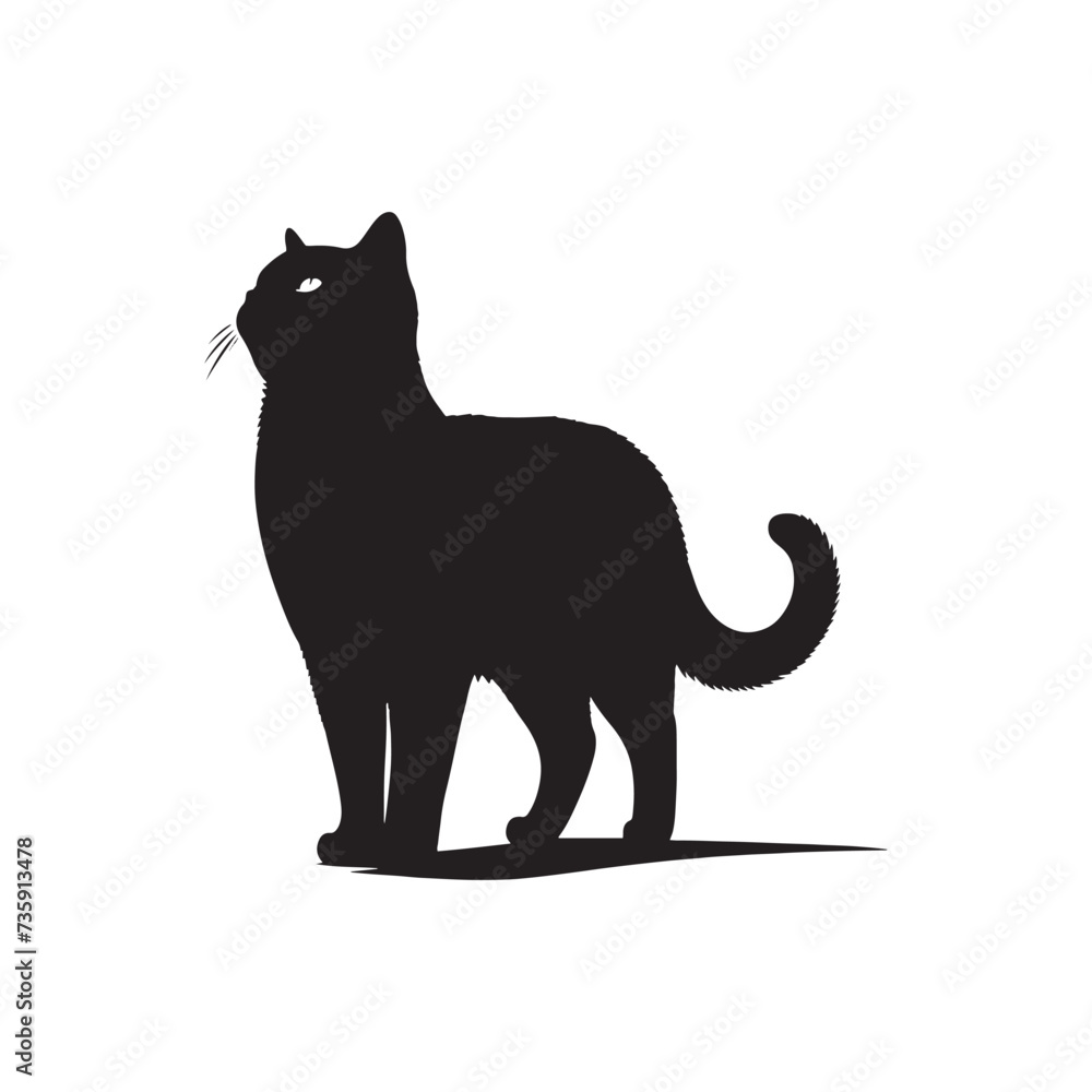 Minimallist Cat Silhouette in striking and elegent design-Minimalist vector cat silhouette Minimallist Cat Silhouette in striking and elegent design-Minimalist vector cat silhouette