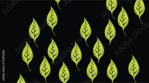Leaves and vines Background: for posters, Desktop Wallpaper. A set with handmade ink stamp leaves. Palm leafs. Leaf design. Cute isolated elements. Abstract background. Set of palm branches.