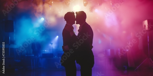 Newlywed Gay Couple on Wedding Celebration