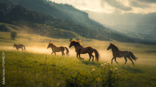horses in the mountains © anna
