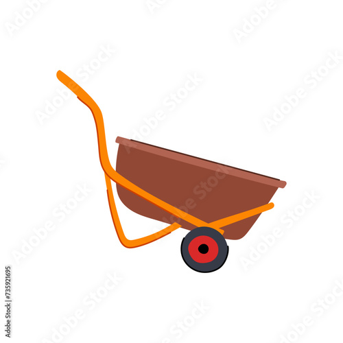 equipment wheelbarrow cartoon vector illustration
