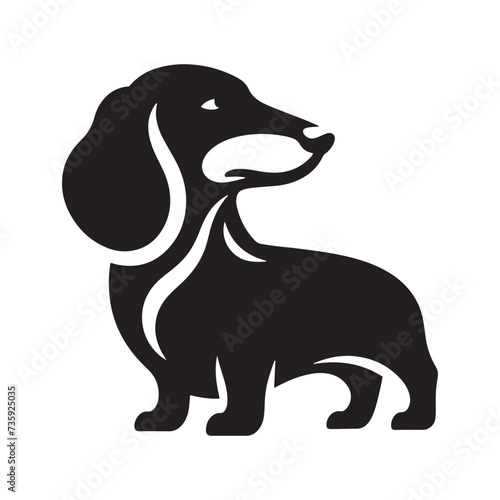 Capturing the Elegance and Charm of Dachshund Silhouettes in Minimalist Art. Dachshund silhouette Dachshund vector