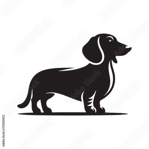 Capturing the Elegance and Charm of Dachshund Silhouettes in Minimalist Art. Dachshund silhouette Dachshund vector