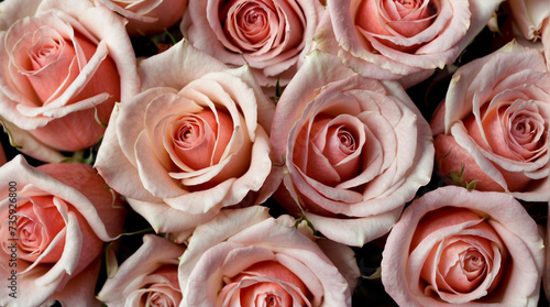 background of delicate pink roses  space for text  banner