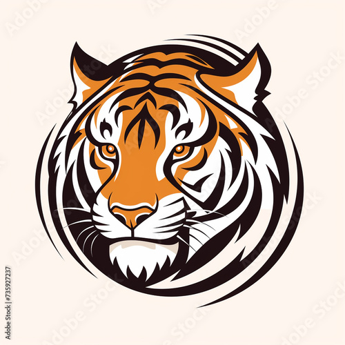 tiger logo  icon  vector graphic  on white background.