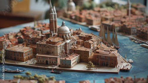 Venetian Charm: Miniature Canal Scene