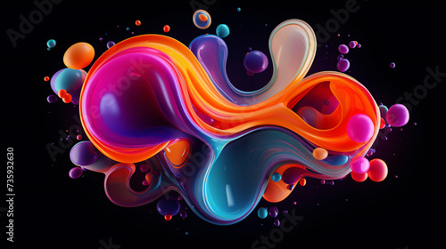 Fluid colorful gradient round shapes.