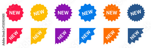 New tag set. New tags, badge, label, sticker, deal icon collection.