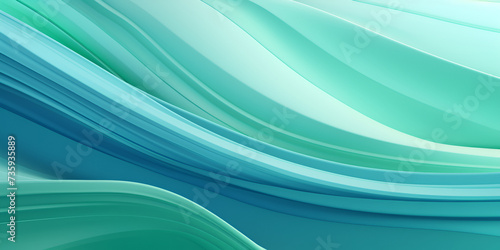 Enchanting Aquamarine and Emerald Wave Pattern Background