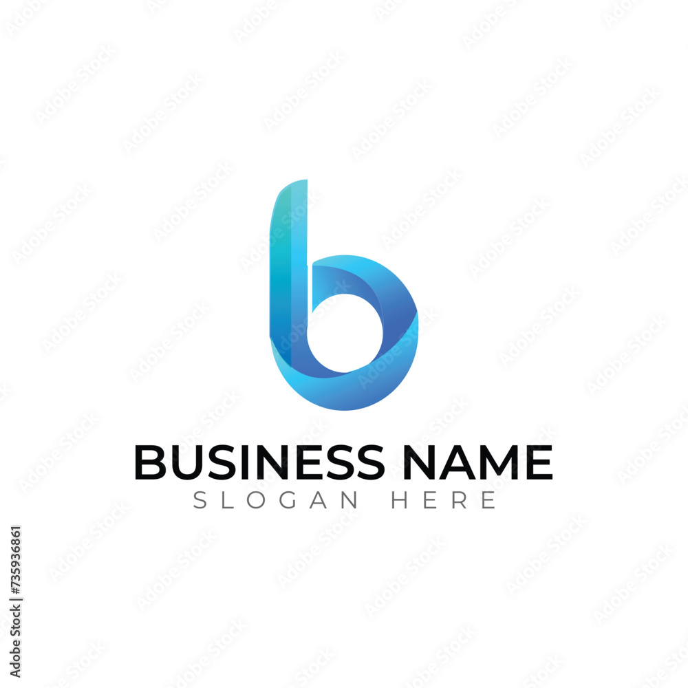 b letter gradient abstract vector logo design b letter gradient abstract vector logo design