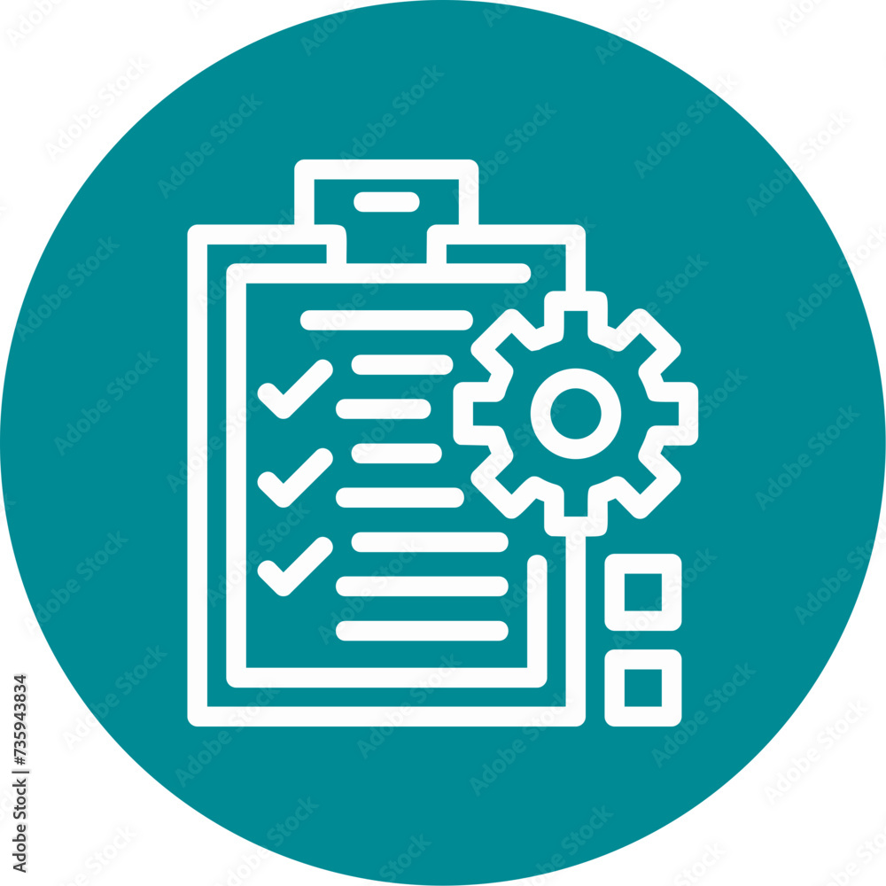Checklist indicating preparation Icon Checklist indicating preparation Icon