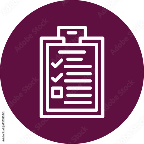 Checkmark on a to-do list Icon