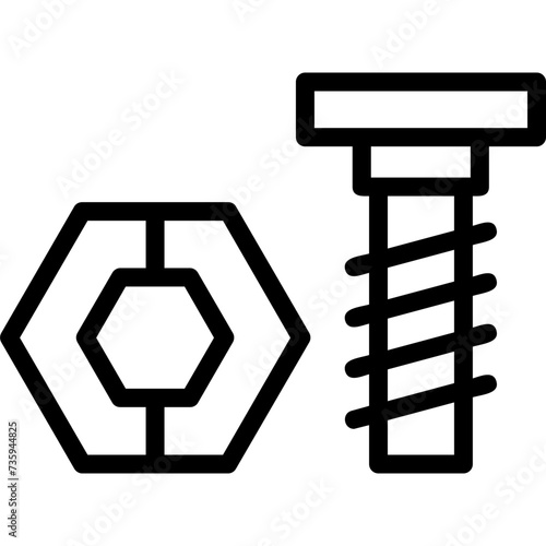 Bolt and Nut Icon