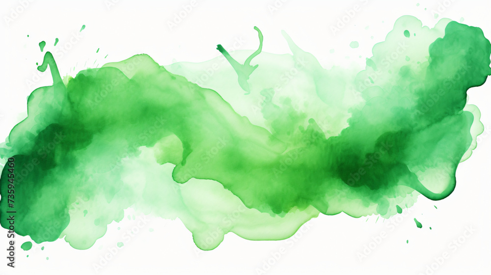 Green watercolor stain texture