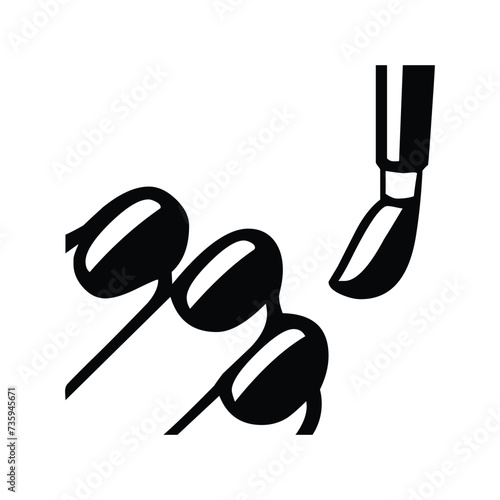 Nail polish vector icon. Isolated finger nail manicure sign design.