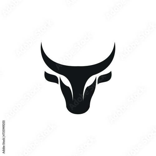 bull head logo icon vector illustration