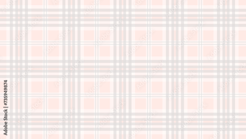 Fototapeta premium Pink and grey plaid fabric texture background