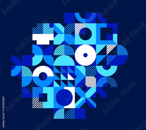 Abstract geometric stripy v...